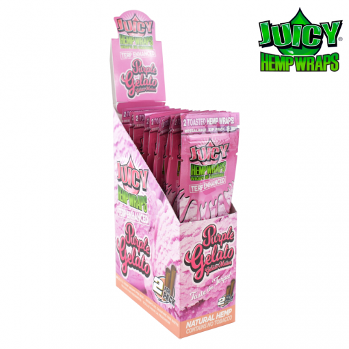 Juicy(Juicy Jays) Hemp Wraps Individually 2 per pack, Purple Gelato