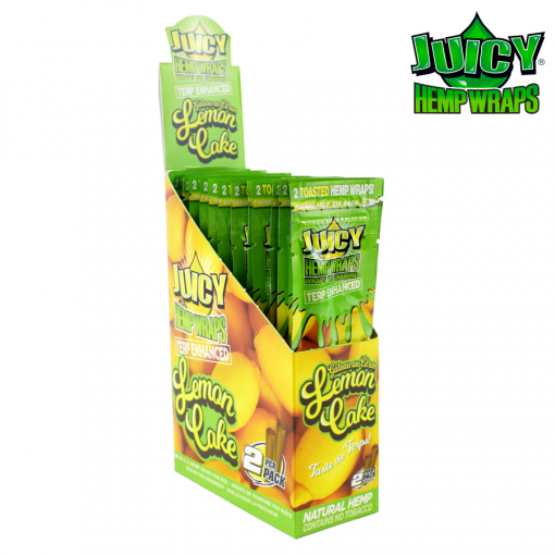 JuicY(Juicy Jays) Hemp Wrap- Individually 2 per pack, Lemon Cake