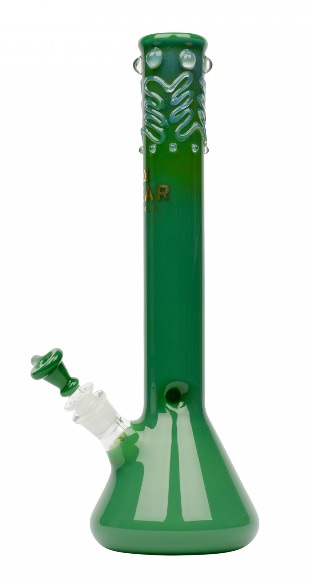 Gear Premium 14 Inch Tall Beaker Tube With Worked Top - Jade Green