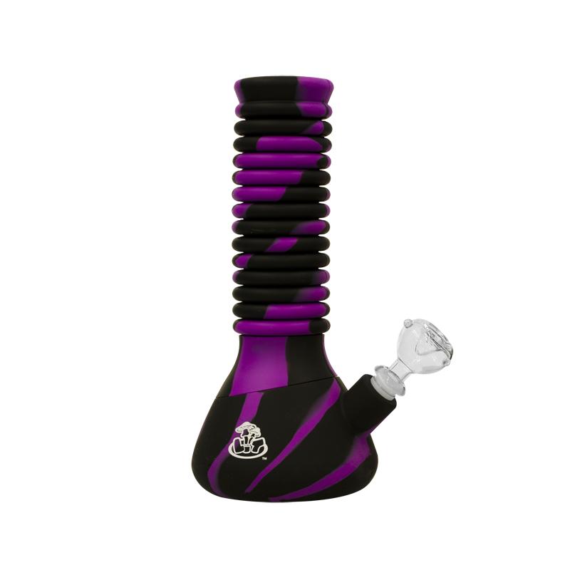 LIT&trade; Silicone Extendable Water Pipe - Purple & Black