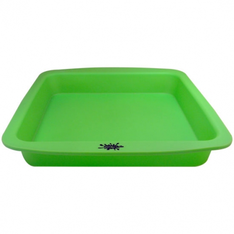 NoGoo Nonstick Silicone 8"x8" Square Deep Dish - Green