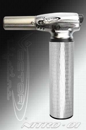 Vector Nitro Dual-Flame Handheld Torch - Silver