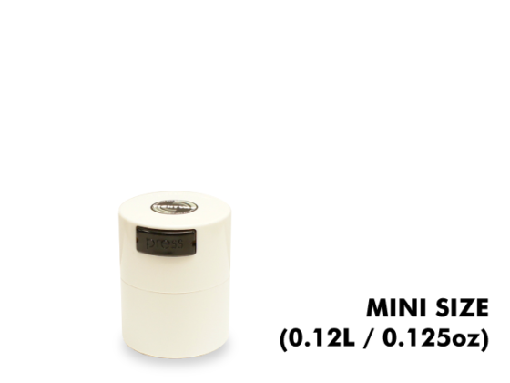 TightVac Mini Cases - White with White Cap