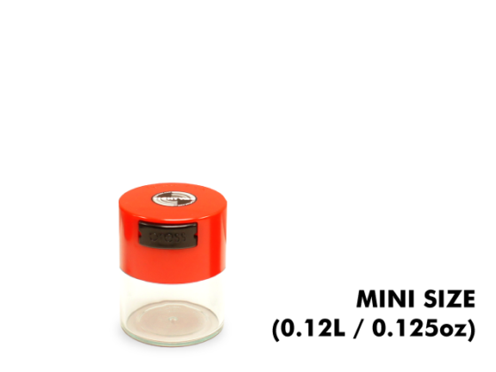 TightVac Mini Cases - Clear with Red Cap