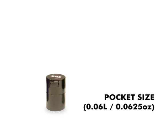 TightVac Pocket Cases - Black with Black Cap
