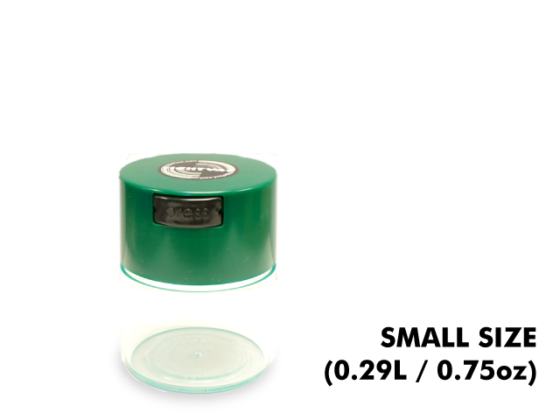 TightVac Small Cases - Clear with Green Cap