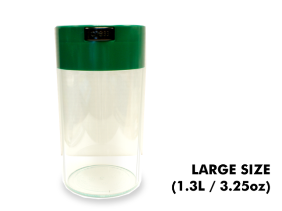 TightVac Large Cases - Clear with Green Cap