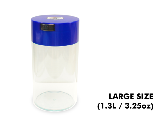 TightVac Large Cases - Clear with Blue Cap
