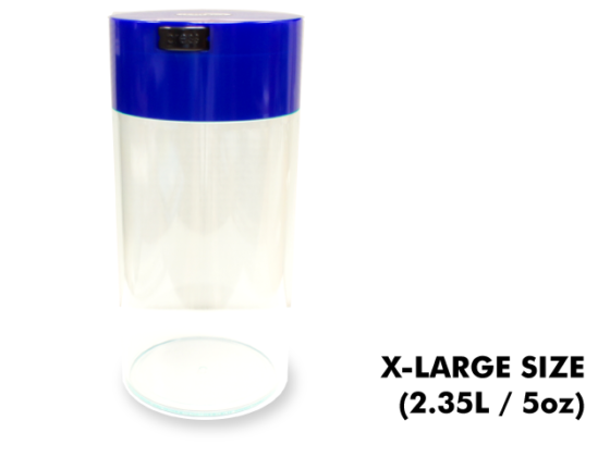 TightVac X-Large Cases - Clear with Blue Cap