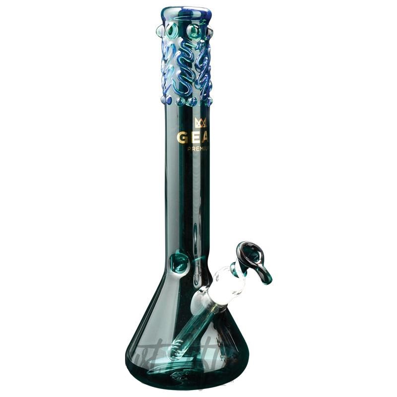 Gear Premium 14 Inch Tall Beaker Tube With Worked Top - Teal