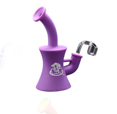 LIT Silicone Bubbler W/Quartz Banger - Purple