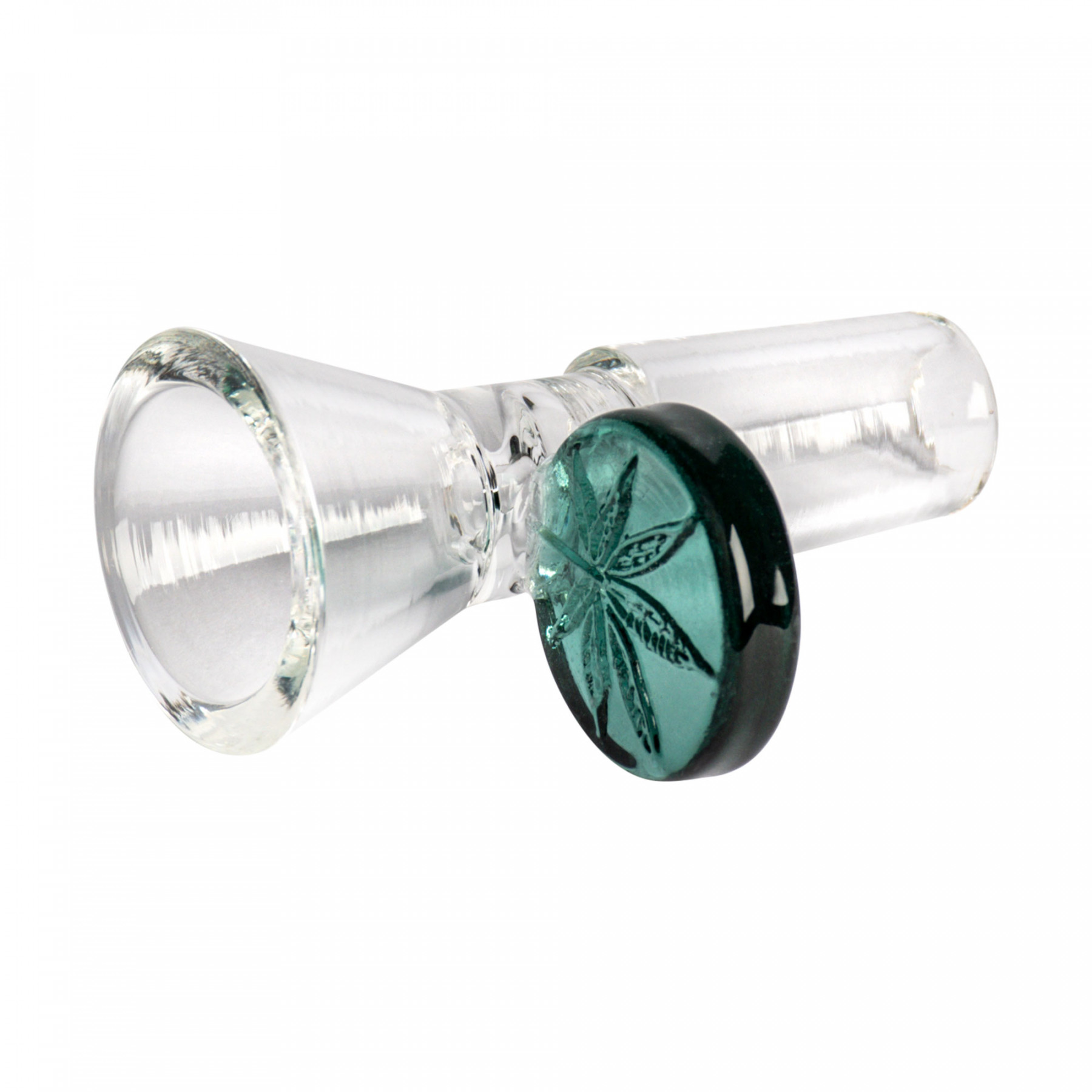 Red Eye Glass 14mm Cone Pull-Out - Teal