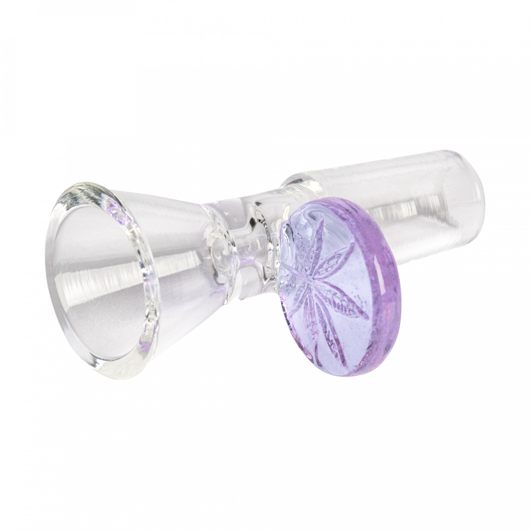Red Eye Glass 14mm Cone Pull-Out - Purple