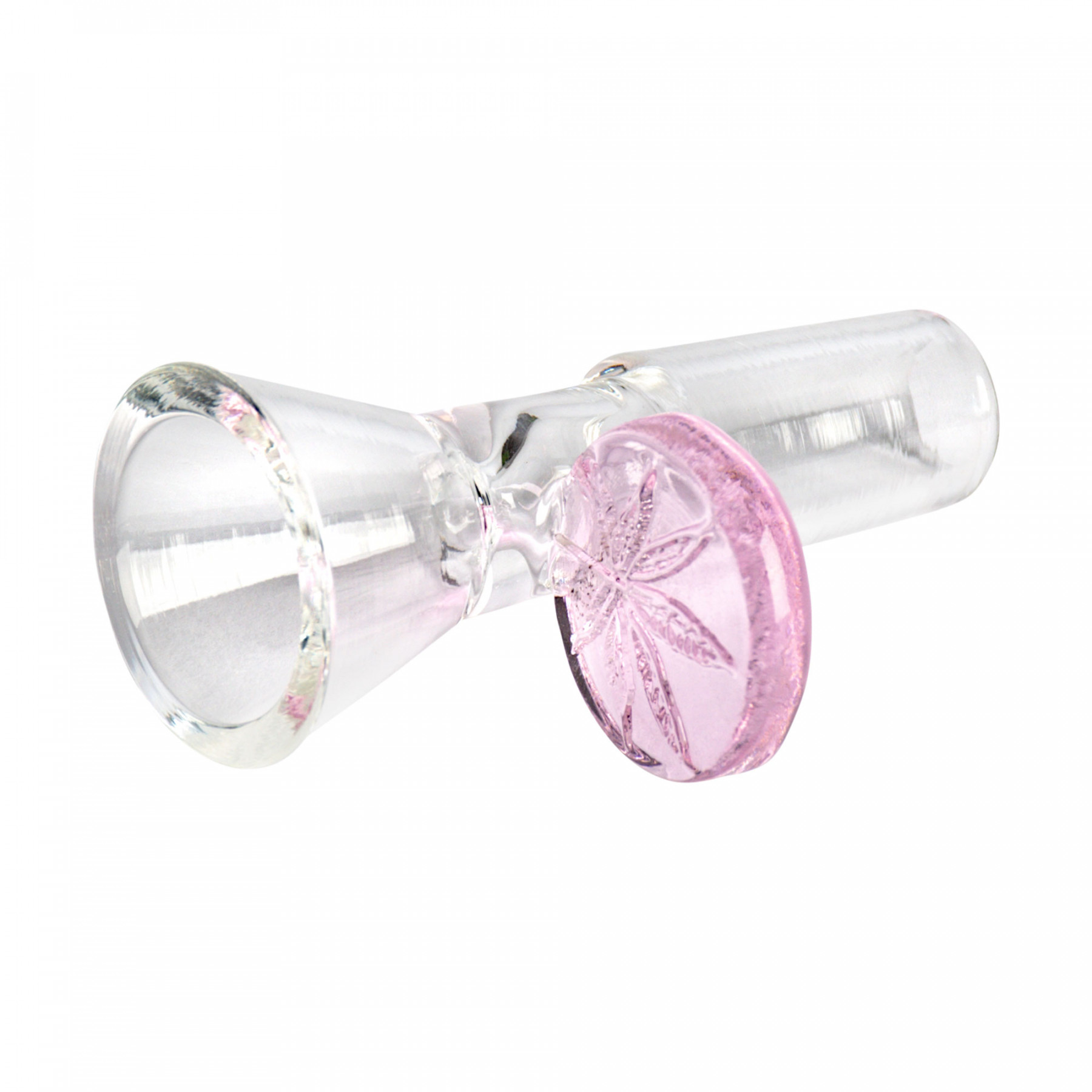 Red Eye Glass 14mm Cone Pull-Out - Pink