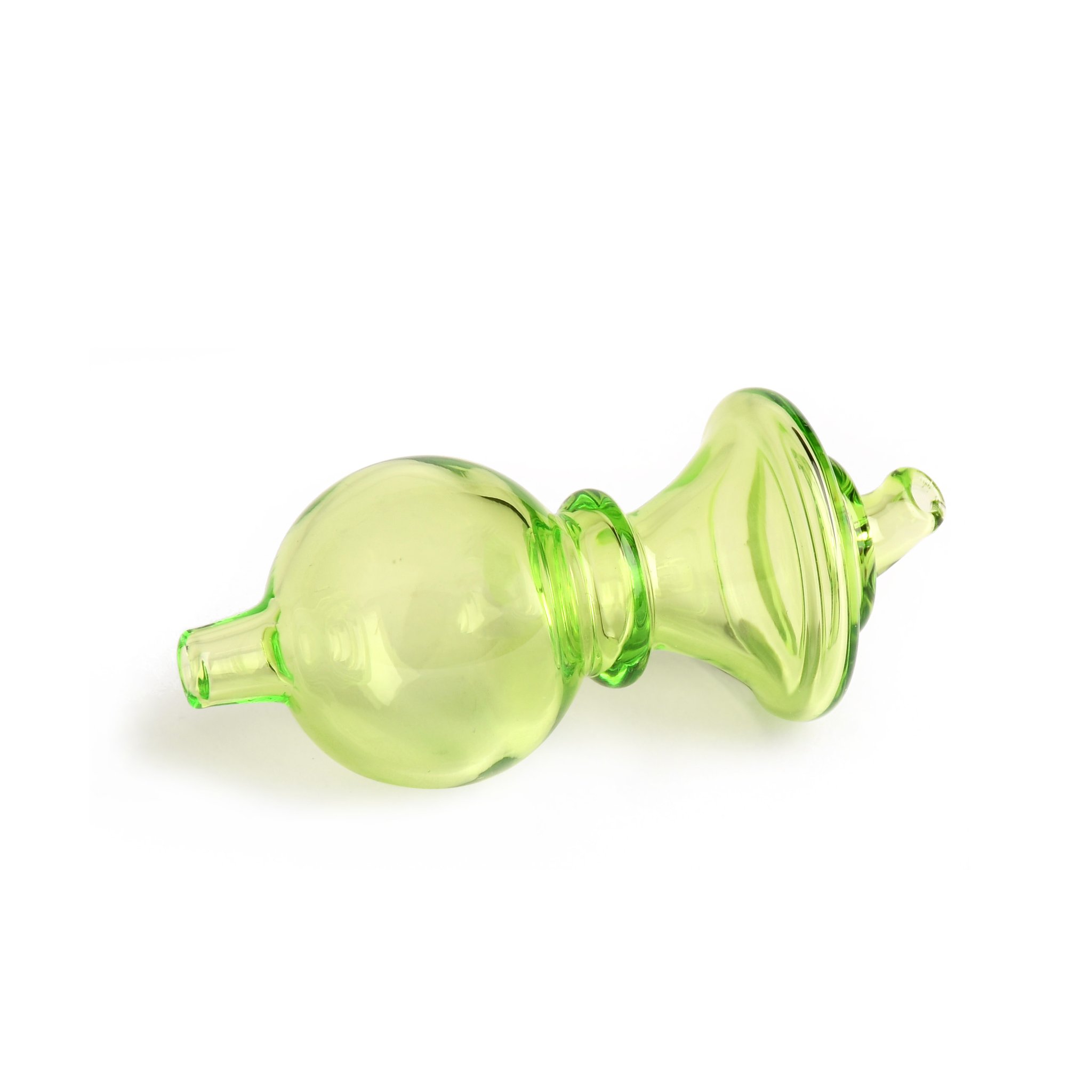 Red Eye Glass Reversible Carb Cap with Bubble & Directional Caps - Lime Green