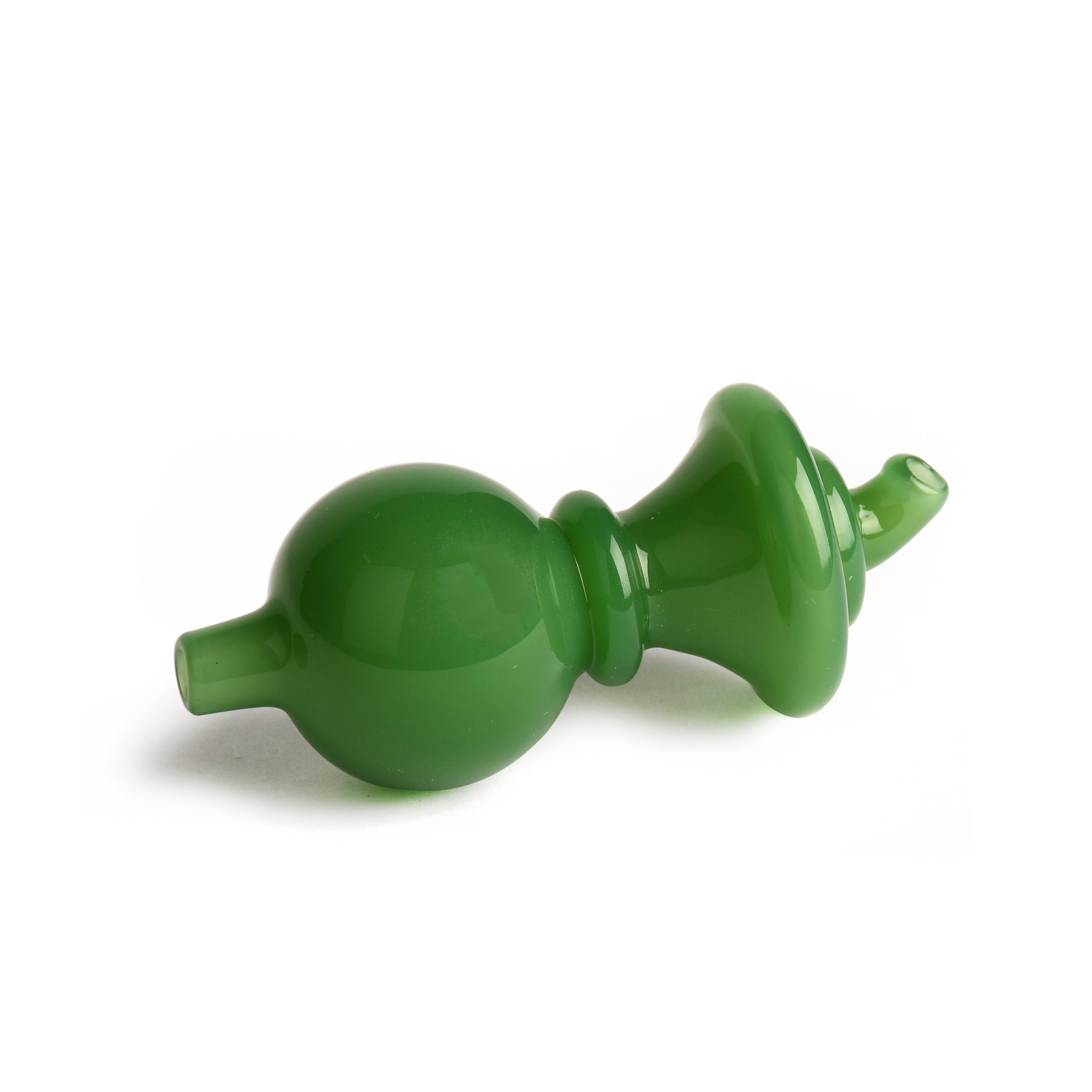 Red Eye Glass Reversible Carb Cap with Bubble & Directional Caps - Jade Green